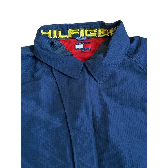 Tommy Hilfiger Mens Navy Blue Full-Zip Lightweight Jacket With Logo Details Size - Picture 3 of 10